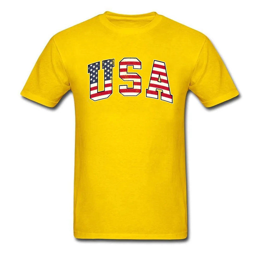 USA Vintage Flag T Shirt Men Tops Black Tee Shirts Mens Cotton Clothing Summer T-Shirt America Letter Tshirt Street Style