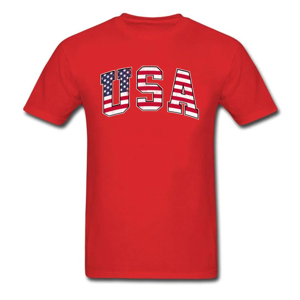 USA Vintage Flag T Shirt Men Tops Black Tee Shirts Mens Cotton Clothing Summer T-Shirt America Letter Tshirt Street Style