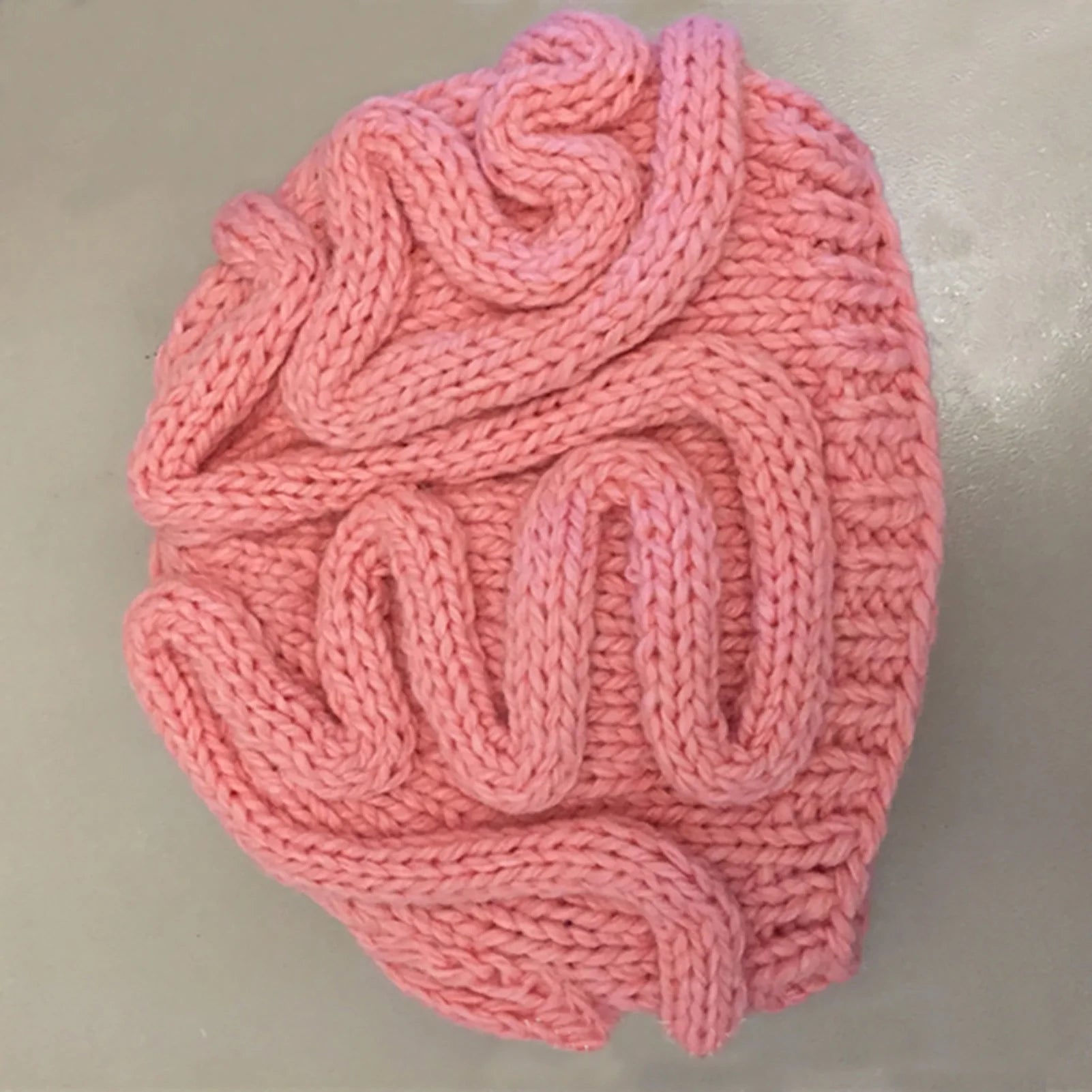 Men/Women Brain Cap, Handmade Knit Warm Fashion Funny Spoof Hat for Halloween 1PC