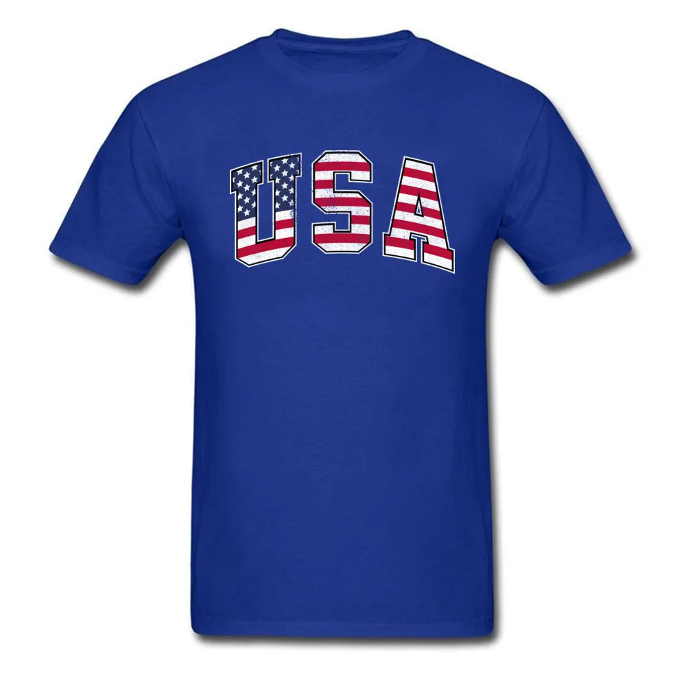 USA Vintage Flag T Shirt Men Tops Black Tee Shirts Mens Cotton Clothing Summer T-Shirt America Letter Tshirt Street Style