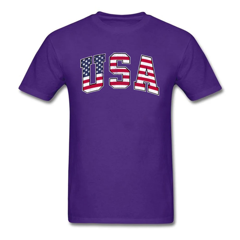 USA Vintage Flag T Shirt Men Tops Black Tee Shirts Mens Cotton Clothing Summer T-Shirt America Letter Tshirt Street Style